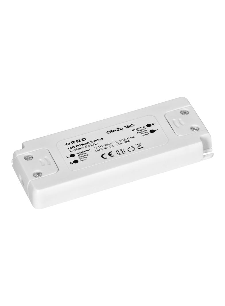 Zasilacz LED 12V DC 18W 1,5A IP20 OR-ZL-1613 ORNO