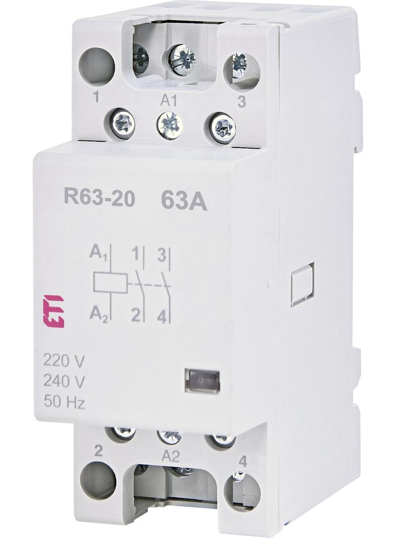 R 40-20 230V  - Stycznik modułowy 40A 2 styki zwierne (2 mod. 2 bieg.)