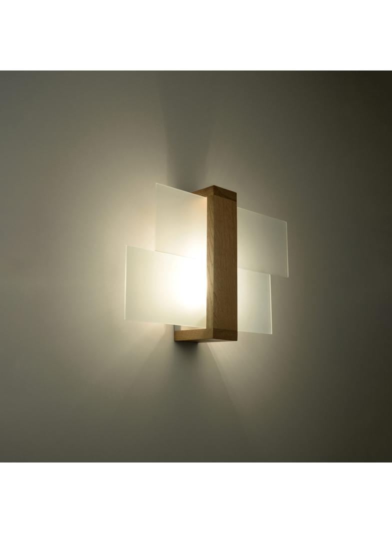 Sollux Kinkiet FENIKS 1 naturalne drewno SL.0077