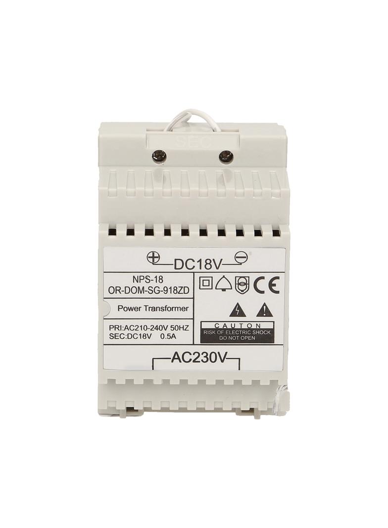 Zasilacz na szynę DIN 18VDC/0,5A do domofonów z serii SAGITTA OR-DOM-SG-918ZD ORNO