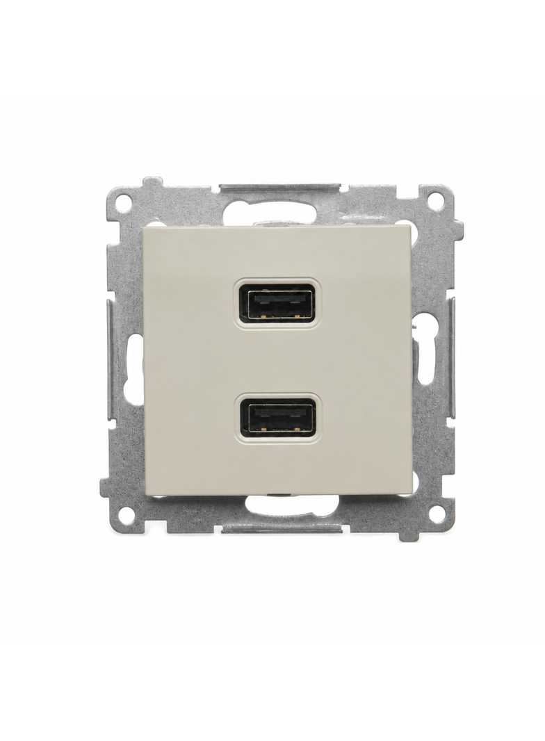 Simon 54 Ładowarka 2x USB 2.1A kaszmir mat DC2USB.01/42
