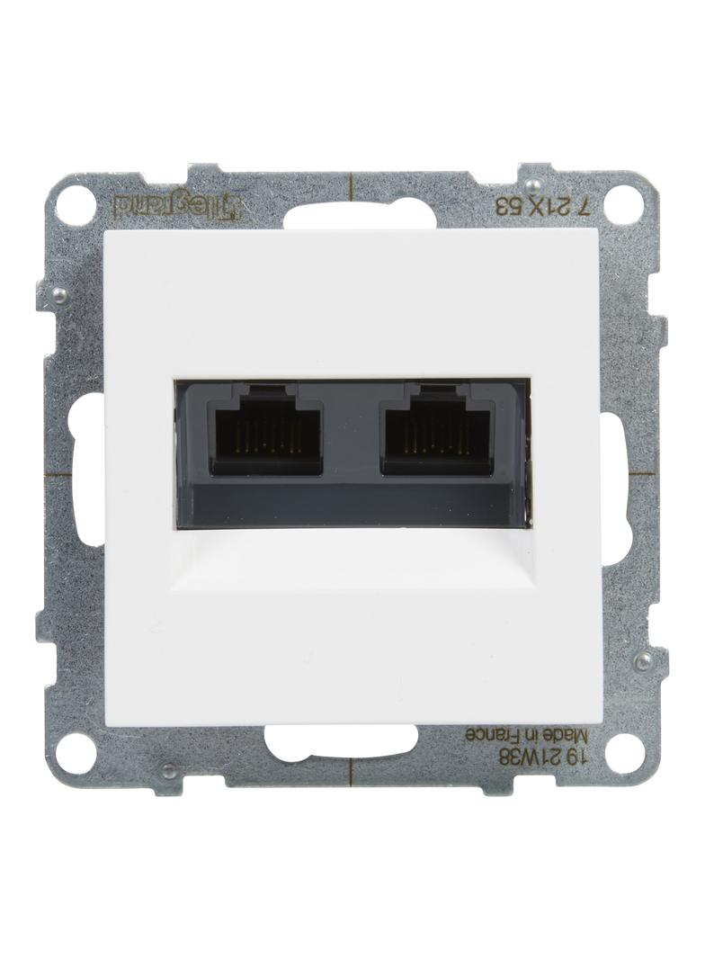 SUNO - Gniazdo 2XRJ45/kat 6 UTP, Biały, Legrand