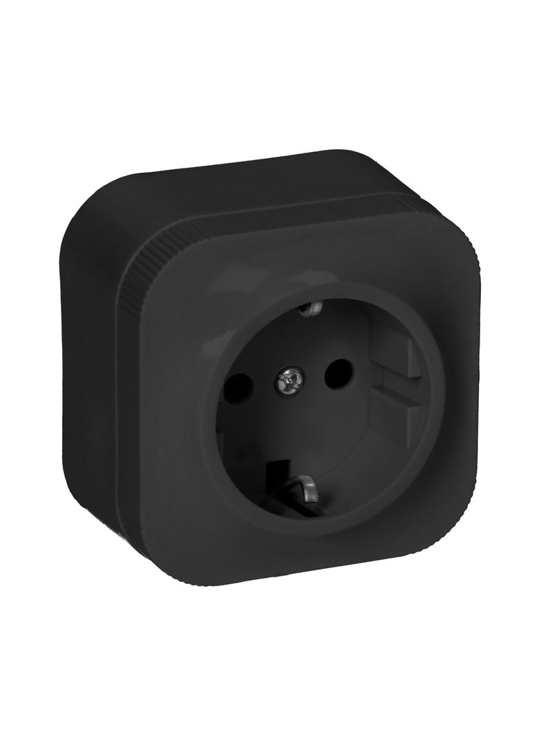 Gniazdo pojedyncze natynkowe ToDo 2P+Z Schuko IP20 czarny OR-OE-7205(GS)/B ORNO