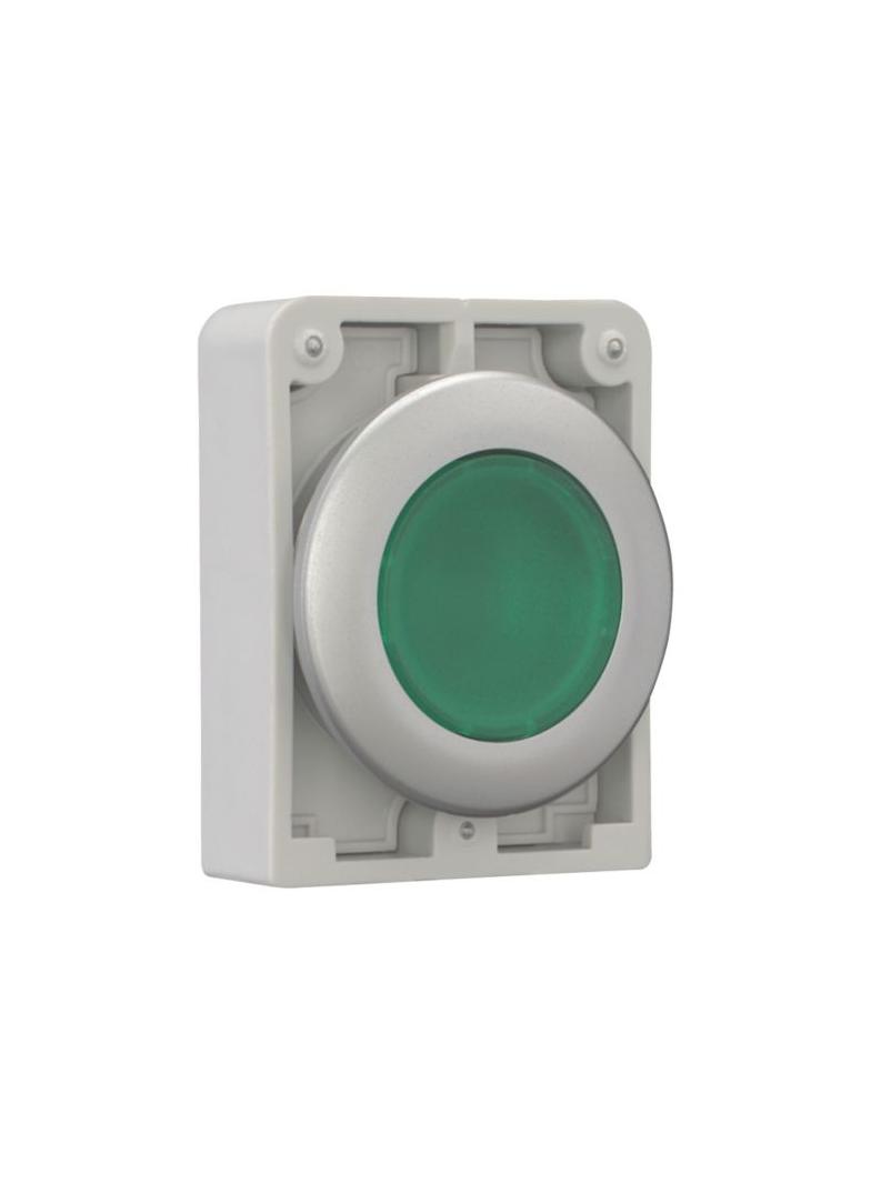 M30C-FDRL-G Przycisk podświetlany 30mm płaski bez samopowrotu zielony 182952 EATON