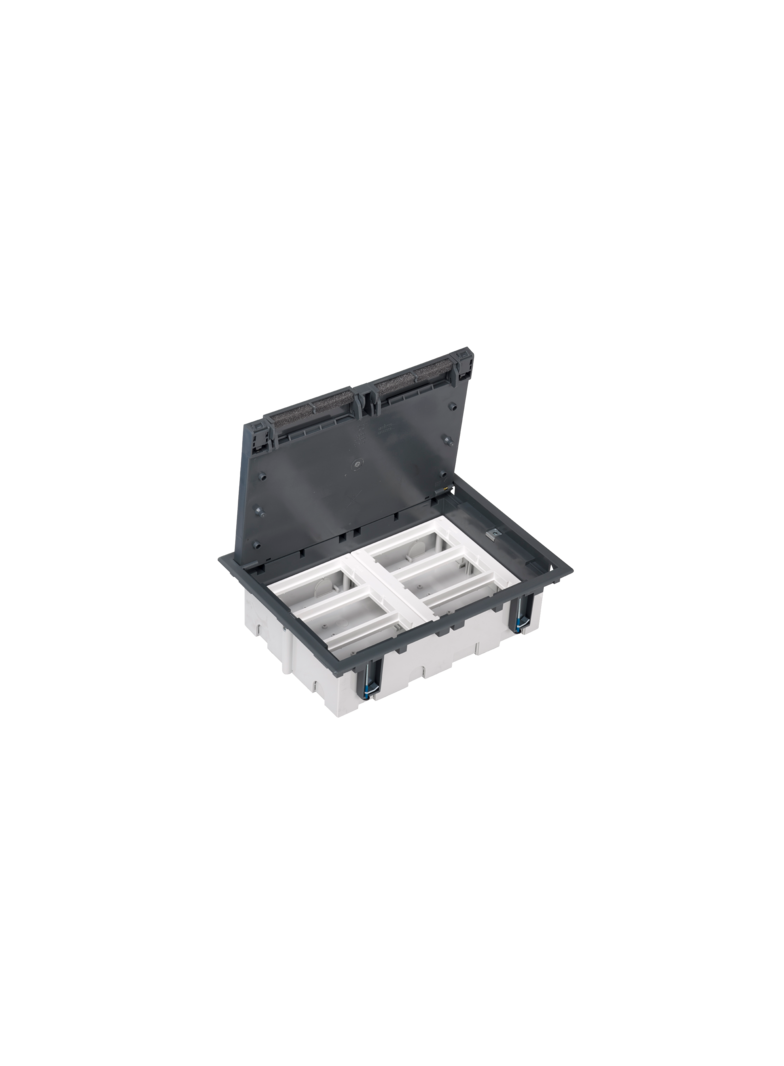 Simon Connect Puszka podłogowa S500 6-modułowa 12x K45 gł. 93mm szary