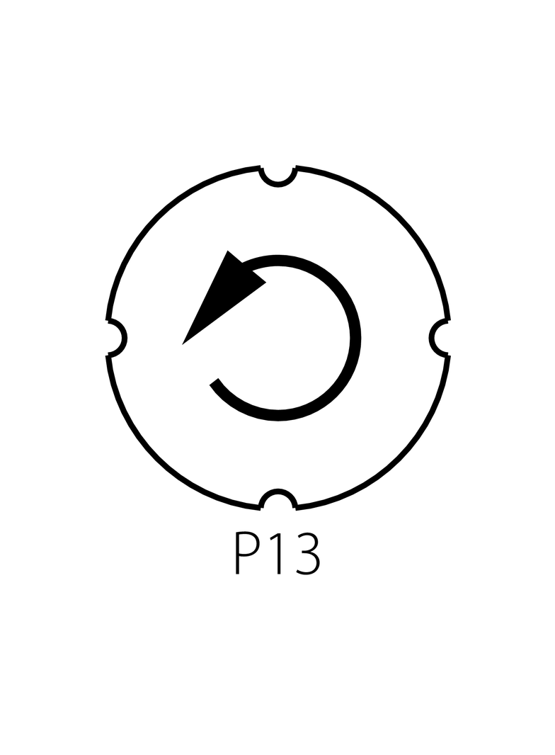 WKŁADKA STRZAŁKA OBRÓT W LEWO