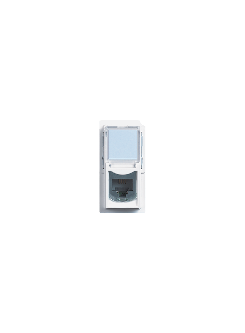 LIVING NOW - GNIAZDO RJ45 - UTP - KAT.5E - 1 MODUŁ - BIEL, Bticino