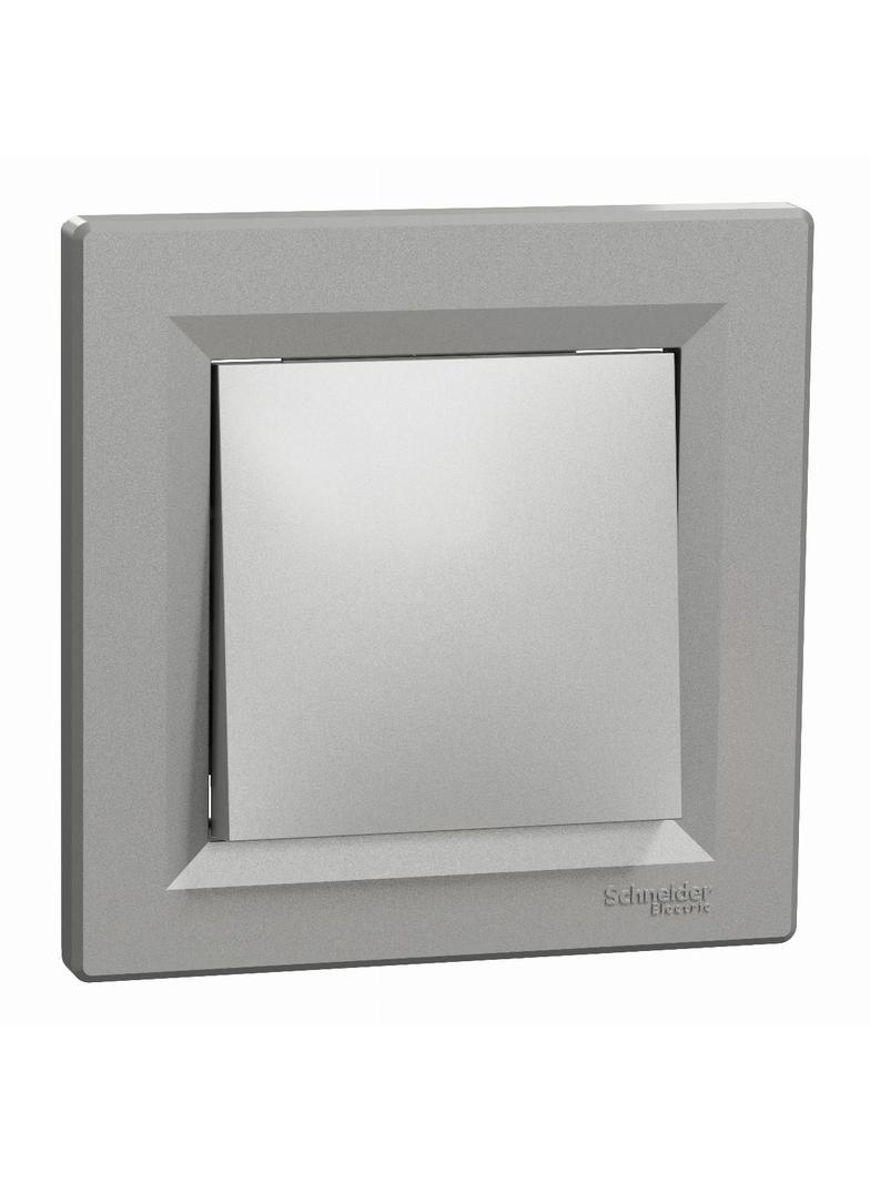 Asfora, łącznik 1-biegunowy, bez ramki, aluminium