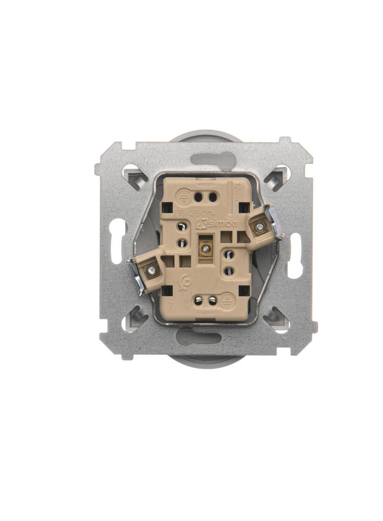 Simon 54 Nature Gniazdo wtyczkowe z uziemieniem z przesłonami podwójne do ramek NATURE 16A 250V zaciski śrubowe srebrny mat DGZ2MZN.01/43 KONTAKT