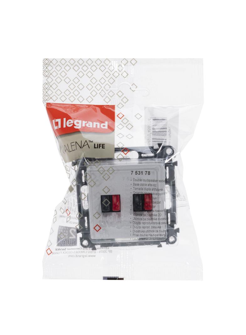 VALENA LIFE GNIAZDO GŁOŚNIKOWE PODWÓJNE BIAŁE, Legrand