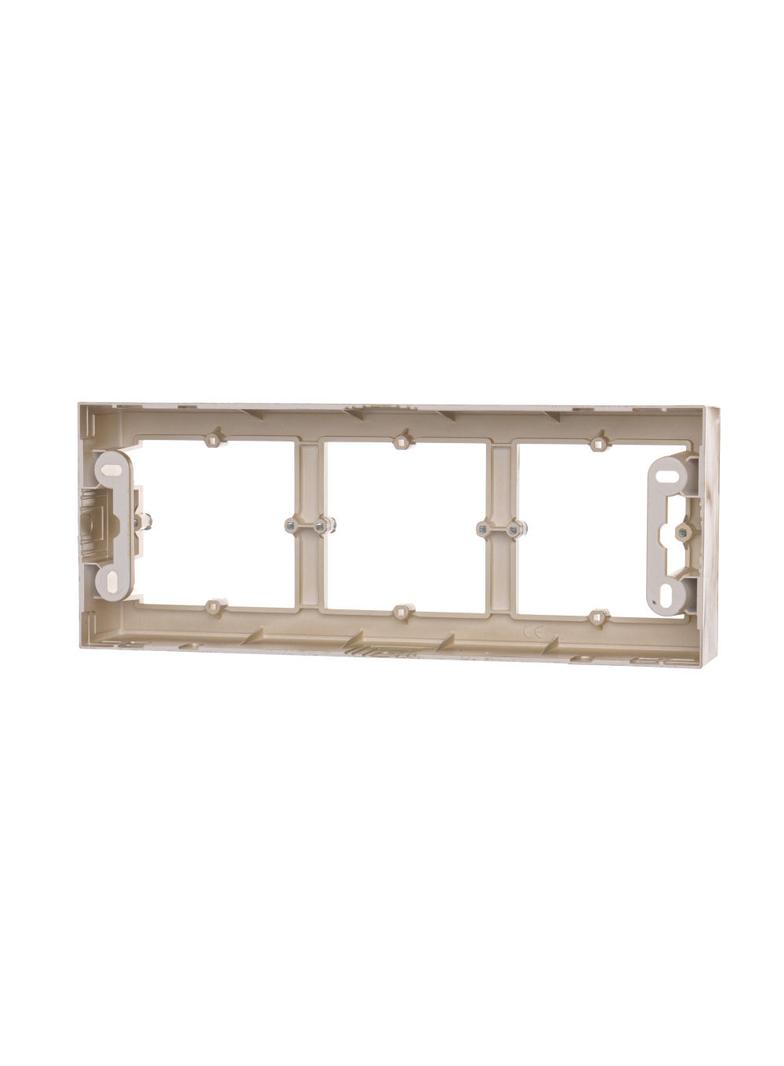 Simon 54 Premium Puszka natynkowa 3-krotna do ramek PREMIUM. Głębokość 35mm złoty mat