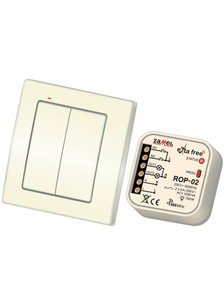 ZESTAW STEROWANIA BEZPRZEWODOWEGO TYP: RZB-04 (RNK-04+ROP-02)