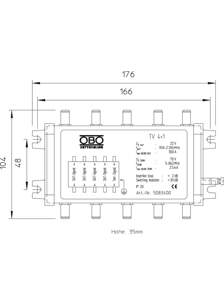 TV 4+1, OGRANICZNIK PRZEP.DO ANTEN