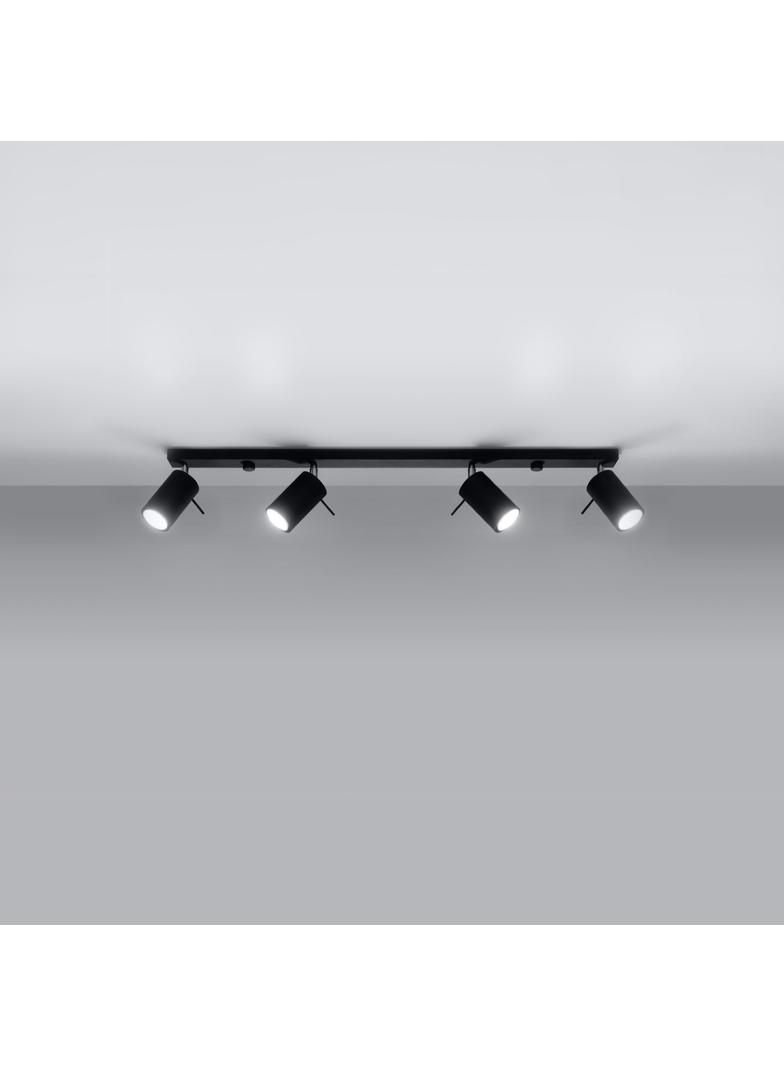 Sollux Plafon RING 4L czarny SL.0332