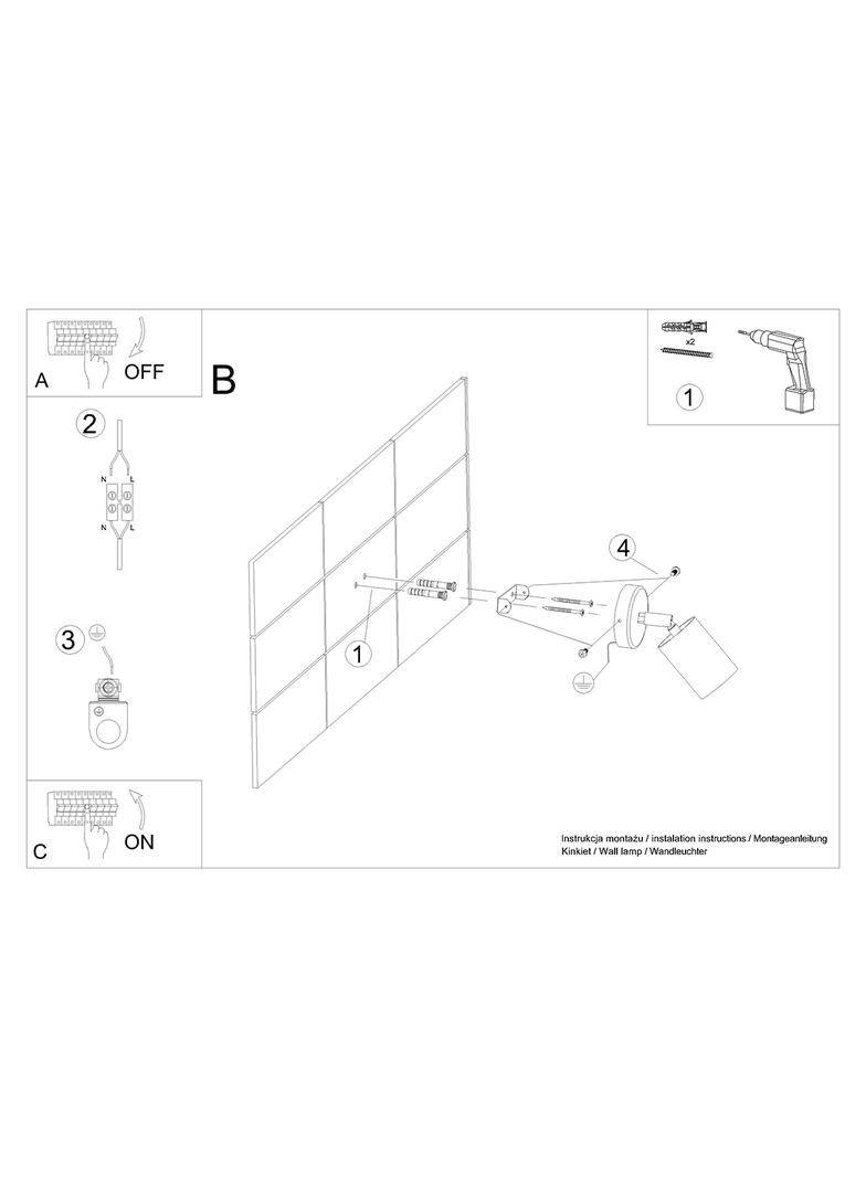 Sollux Kinkiet VERDO czarny SL.1290