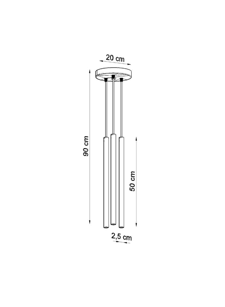 Sollux Lampa wisząca PASTELO 3P czarna SL.0471
