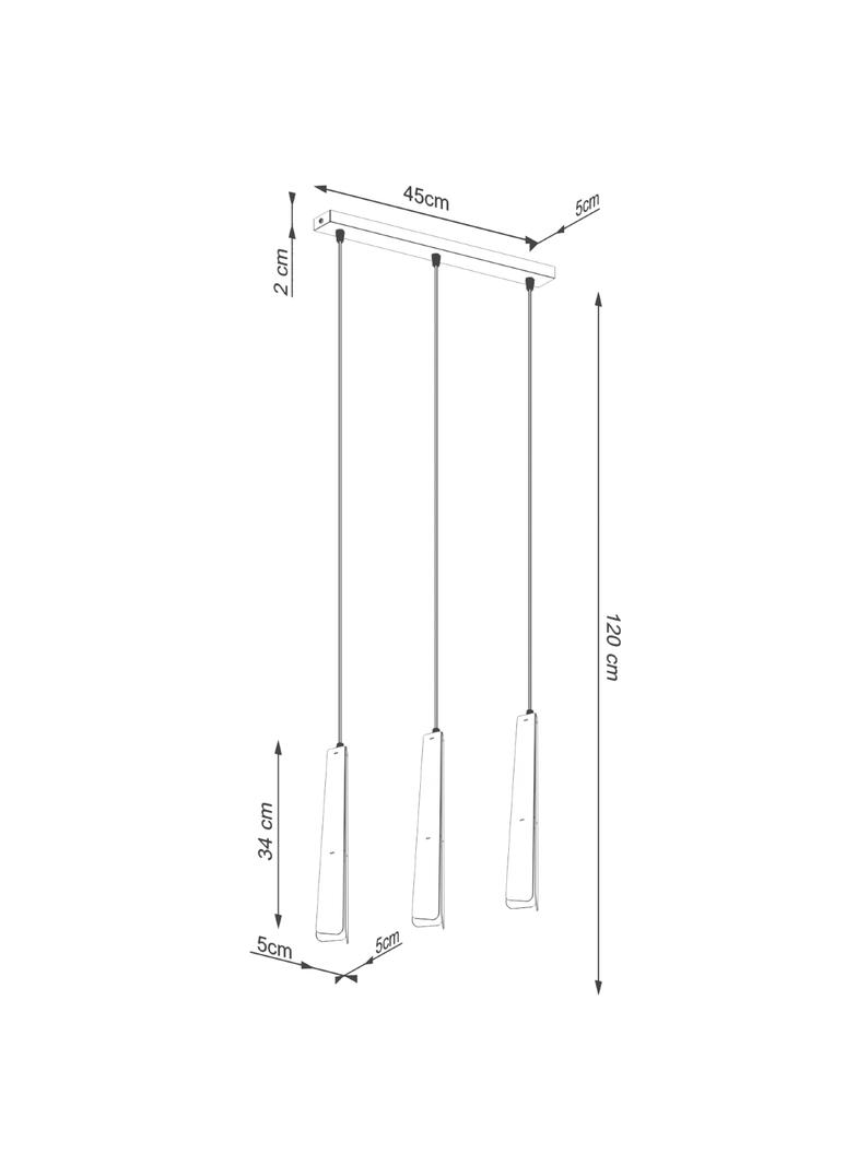 Lampa wisząca PRYSM 3L biała