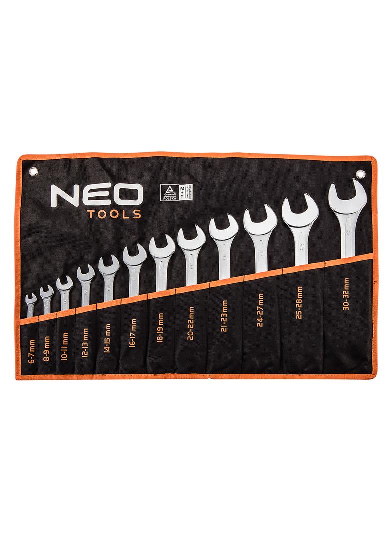 Klucze płaskie dwustronne 6-32 mm, zestaw 12 szt.