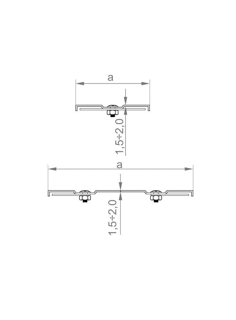 PZKZC300/3 Pokrywa z zamk. korytka 2,0 mm