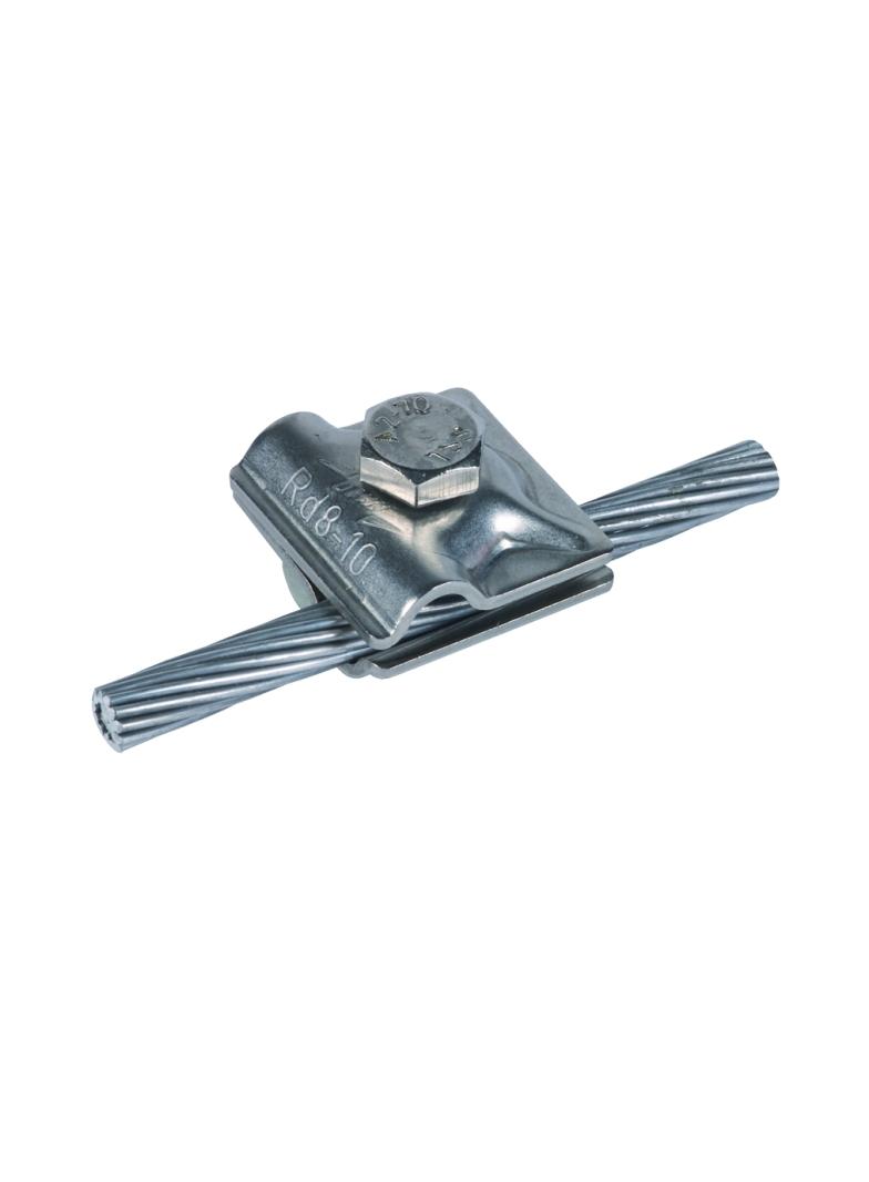 Zacisk uniwersalny MV do drutu 8-10 mm, do rury wsporczej, stal nierdzewna NIRO