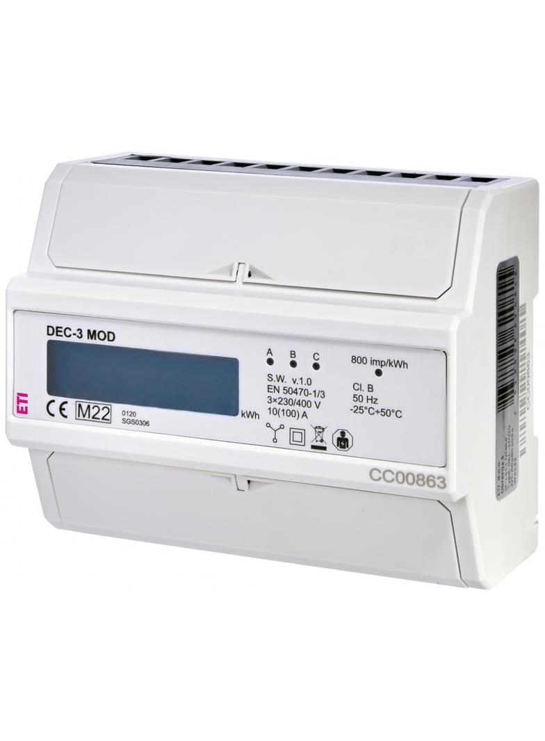WSKAŹNIK ZUŻYCIA ENERGII 3-FAZ Z MODBUS DEC-3MOD