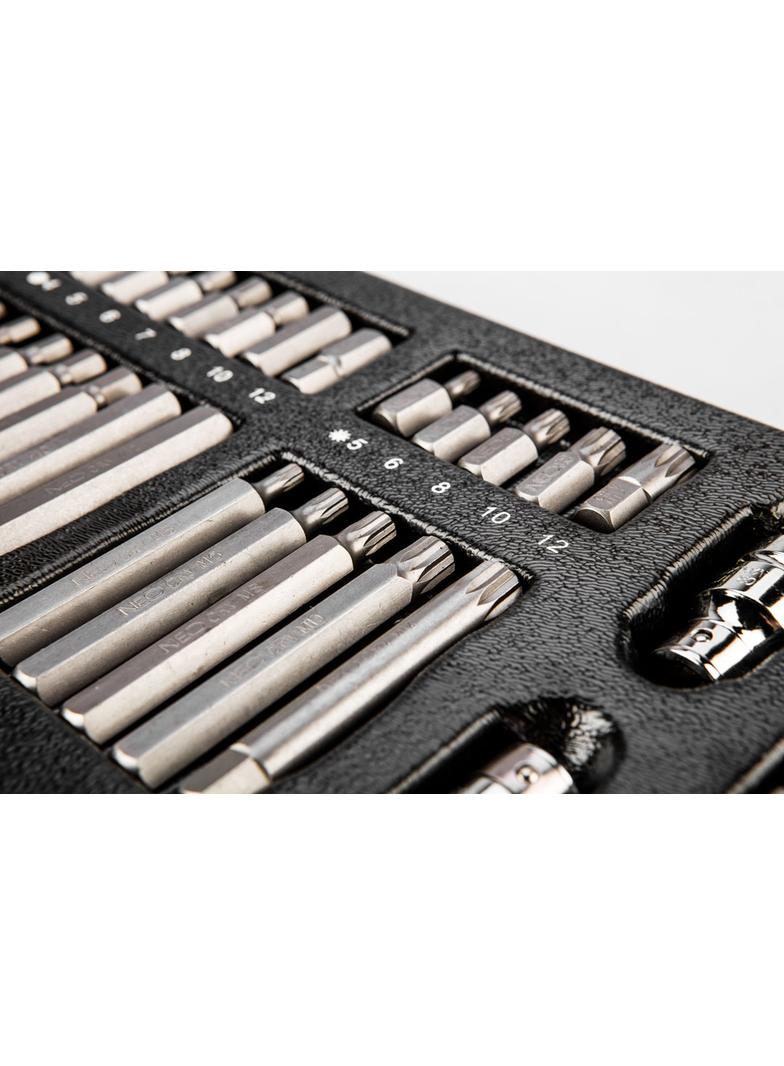 Końcówki wkrętakowe 30-75 mm, zestaw 40 szt., wkładka