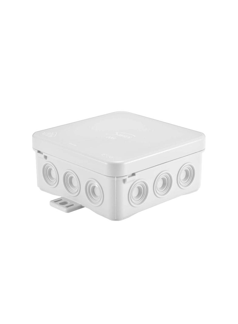 N6w ,  Puszka naścienna z dławicą zintegrowaną, samozatrzaskowa 85*85mm - Seria Fastbox, biały