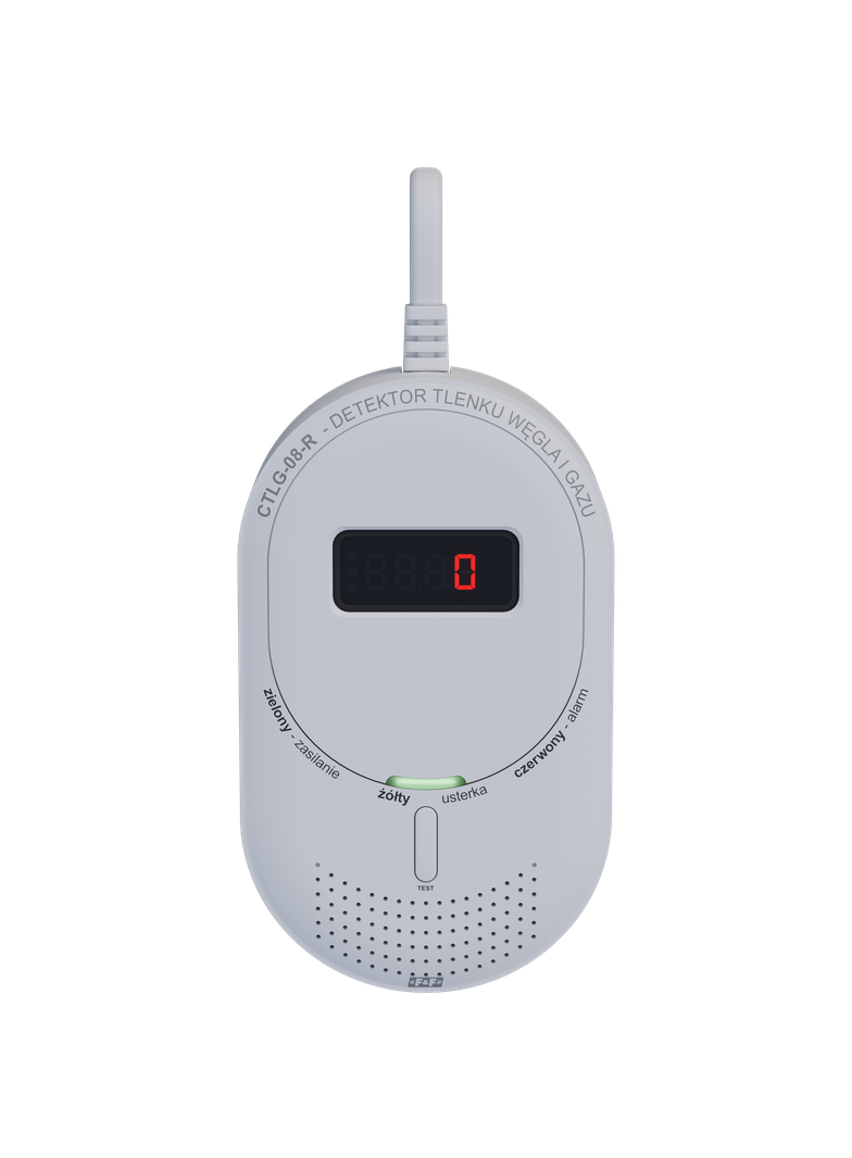 Detektor tlenku węgla i gazu z 433 MHz CTLG-08-R F&F