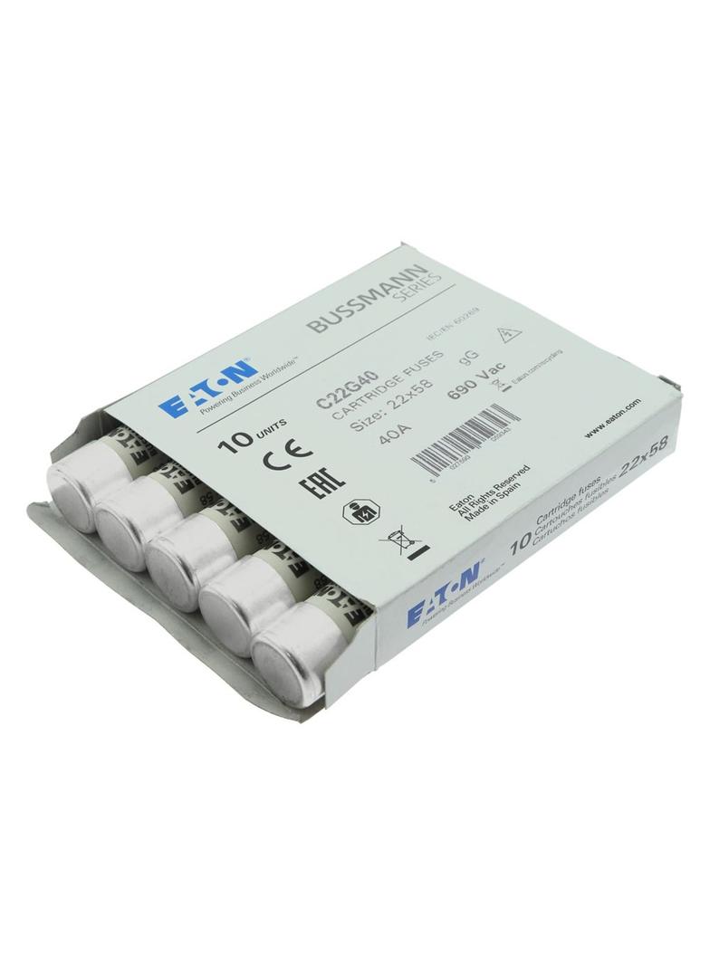 CYLINDRICAL FUSE 22 x 58 40A GG 690V AC Wkładka cylindryczna 22 x 58mm 40A GG 690V AC C22G40 EATON