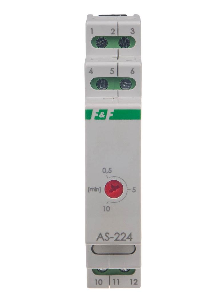 Automat schodowy - funkcja przeciwblokady montaż na szynie DIN 24V AS-224 F&F