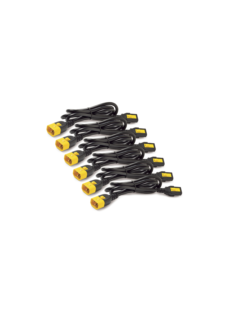 Zestaw kabli zasilających (6 szt.), z blokadą, z C13 na C14, 1,2 m, niebieski