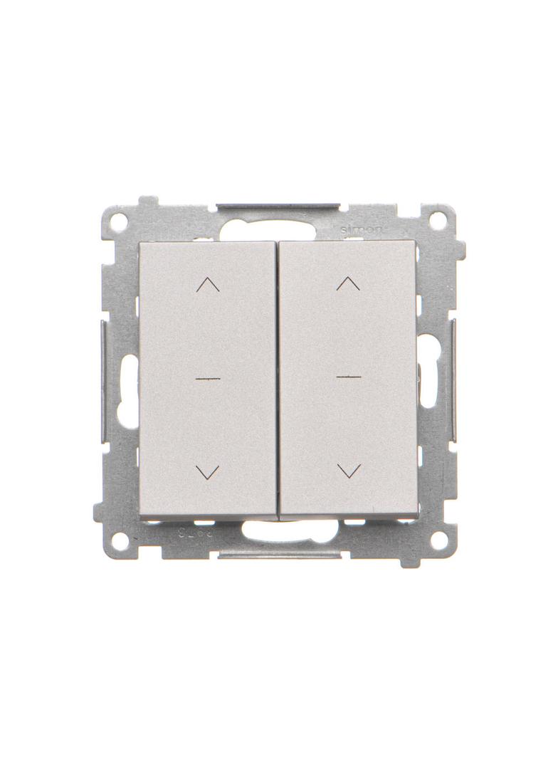 Simon 55 Łącznik roletowy podwójny trójpozycyjny 1-0-2 szybkozłączka Aluminium mat TZW2.01/143 KONTAKT