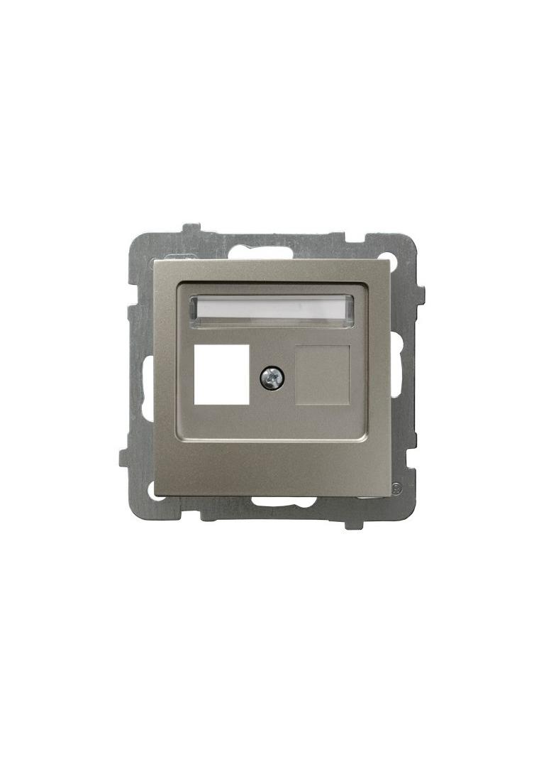 AS Obudowa gniazda pojedynczego typu Keystone prosta - kolor satyna light