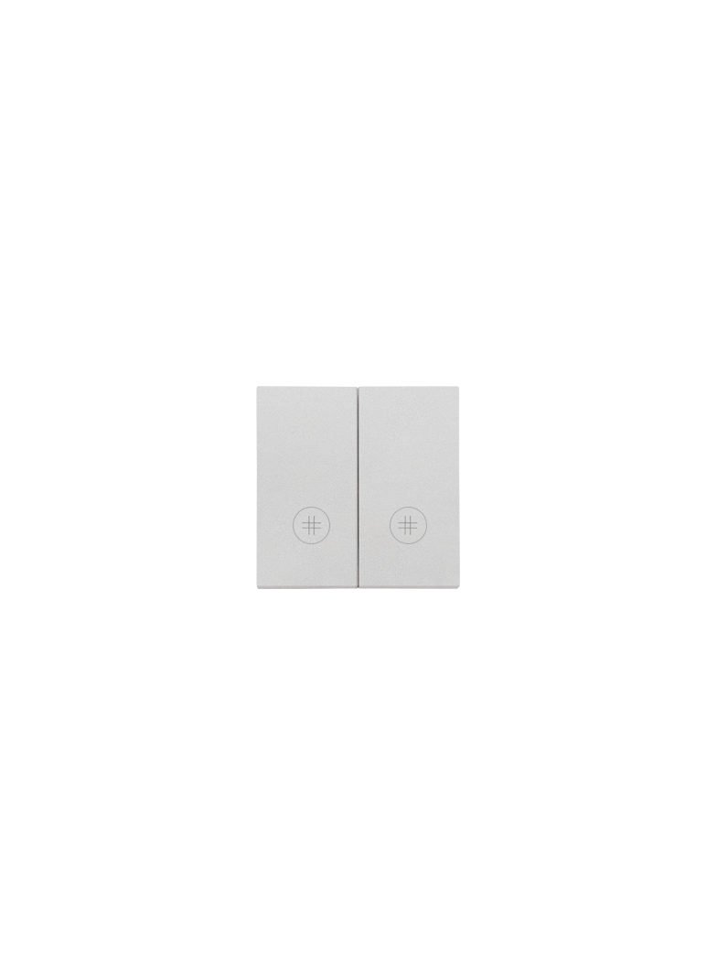 Simon 55 Klawisz podwójny z oczkami z piktogramami krzyżowymi do: SW7/2L2M Aluminium mat TKW7/2L2/143 KONTAKT
