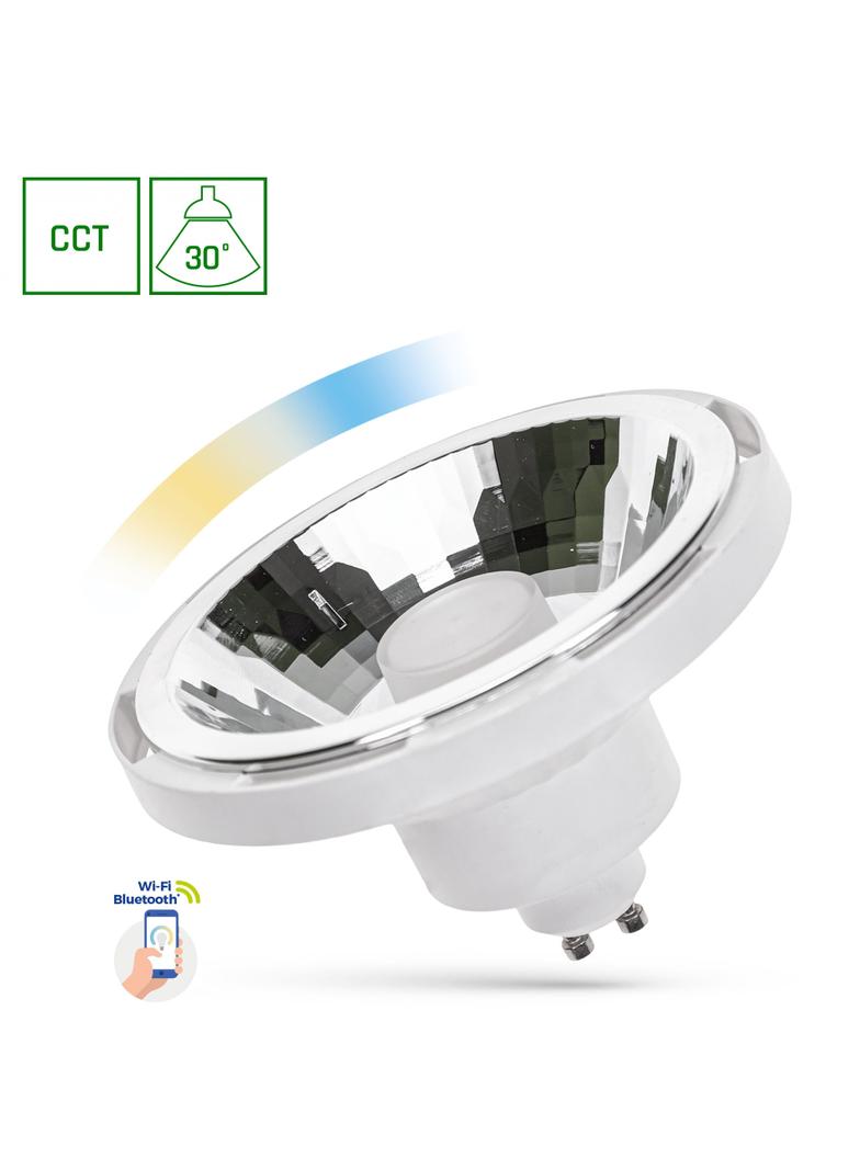 LED AR111 10W GU10 SMD 230V WHITE 30st CCT+DIMM Wi-Fi/BT Spectrum SMART