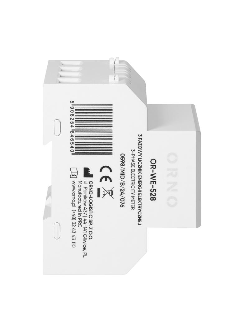 3-fazowy licznik energii elektrycznej, 100A, MID, 4 moduły, DIN TH-35mm