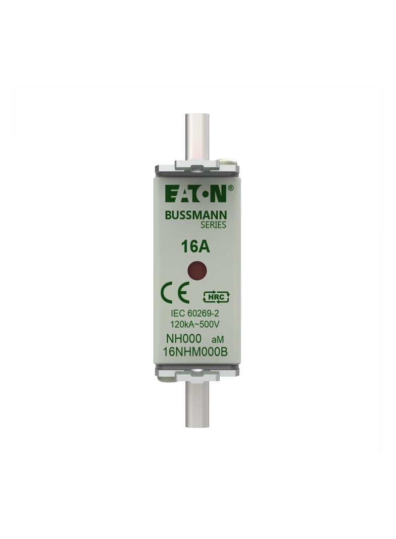 NH FUSE 16AMP 500V aM SIZE 000 Wkładka NH000 16A 500V AM podwójny wskaźnik 16NHM000B EATON
