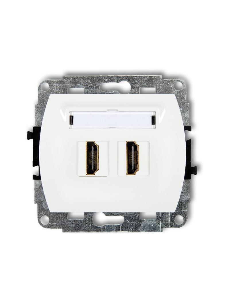 TREND Mechanizm gniazda podwójnego HDMI 2.0 biały