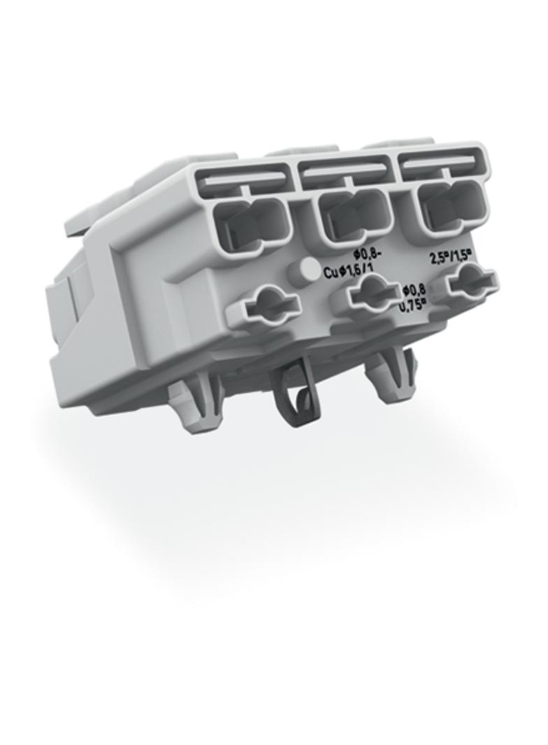 złączka zasilająca 3-biegunowa ze stopkami ze styk. PE