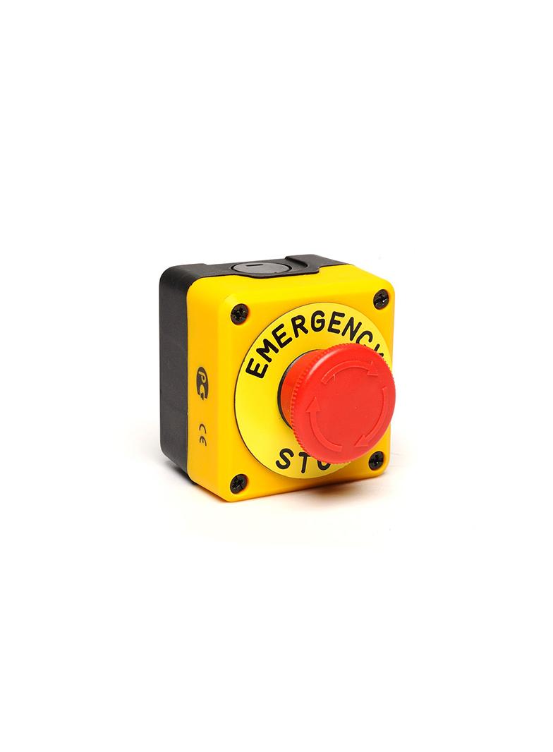 Kaseta czarno-żółta, stop bezp. ryglowany (1NC) "Emergency Stop"