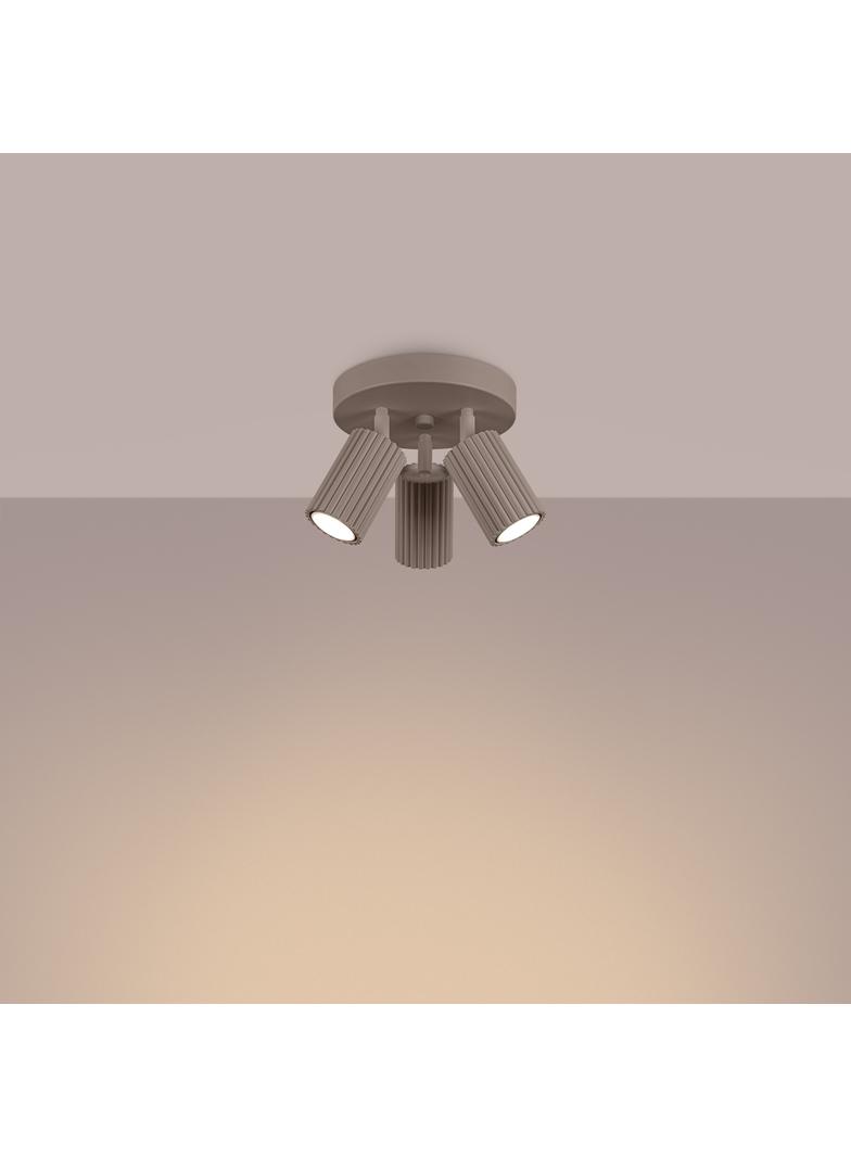 SOLLUX Plafon KARBON 3P taupe ; SL.1768