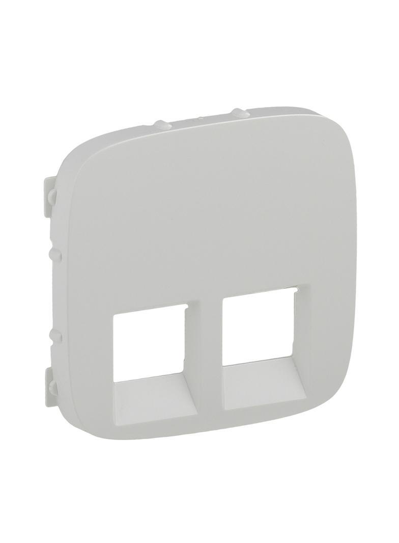 VALENA ALLURE - PLAKIETKA BIAŁA GNIAZDA PODWÓJNEGO 2XRJ11 LUB 2XRJ45 LUB RJ11/RJ45, Legrand