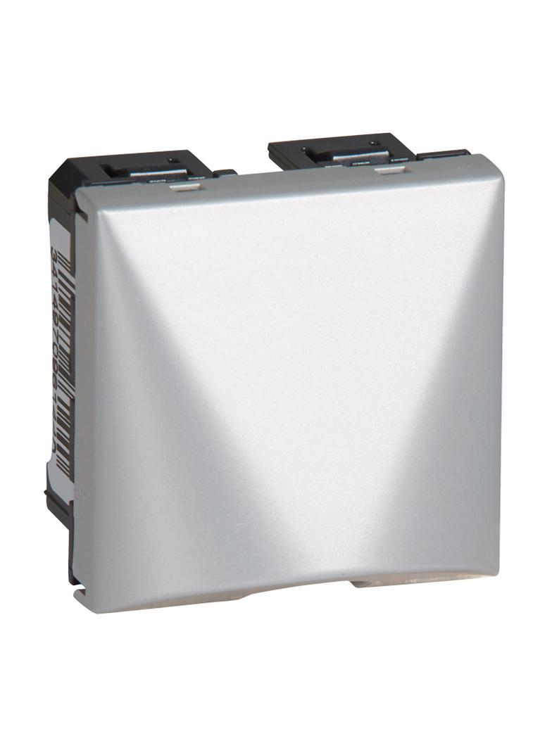 Mosaic - Wyjście Kablowe Standard 20A - 2 Modułowe - Aluminium 079249 LEGRAND
