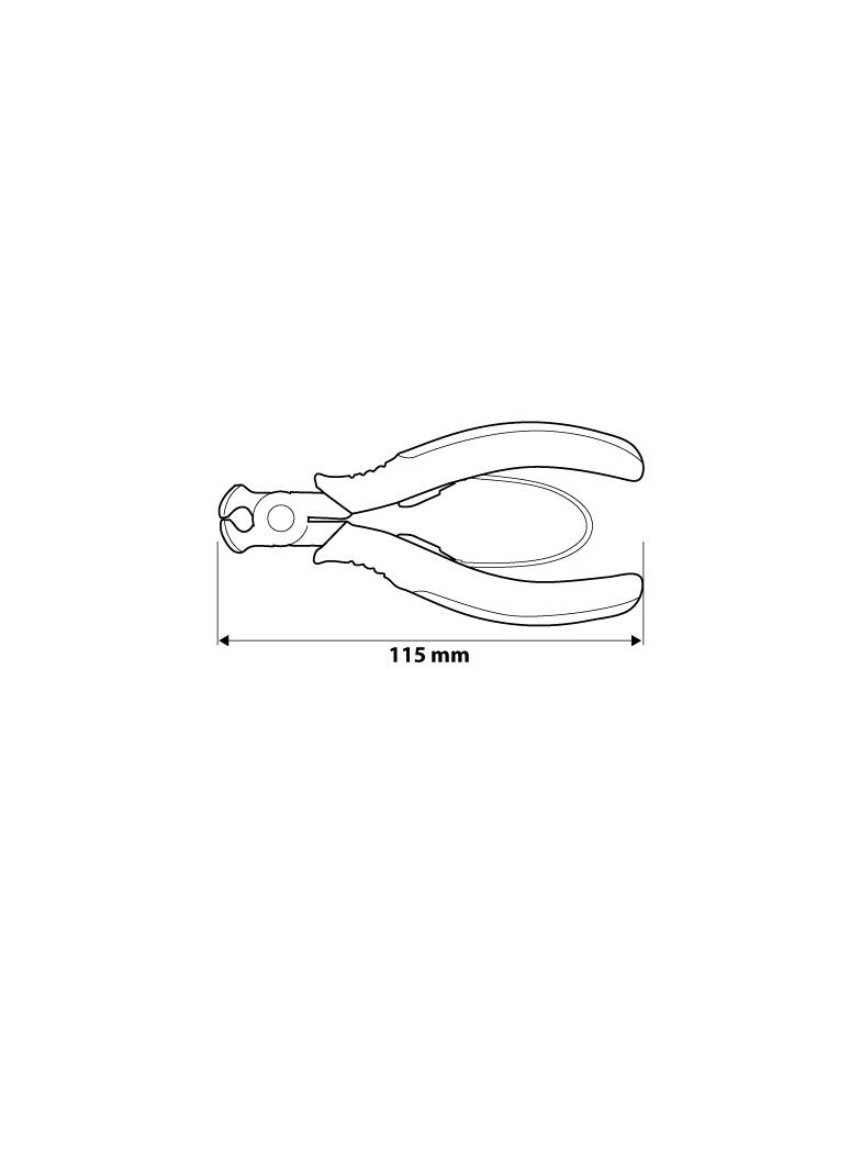 Szczypce precyzyjne czołowe 115 mm