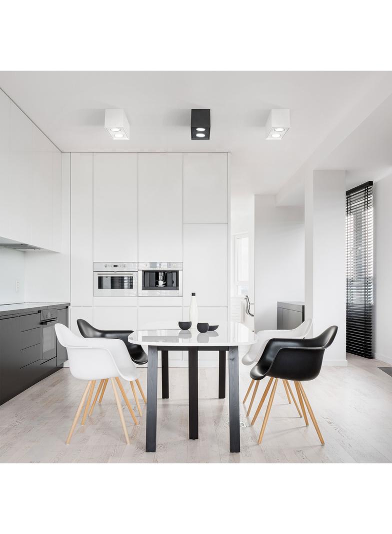 CHLOE DUO 2xGU10 IP20 prostokątna czarna oczko regulowane