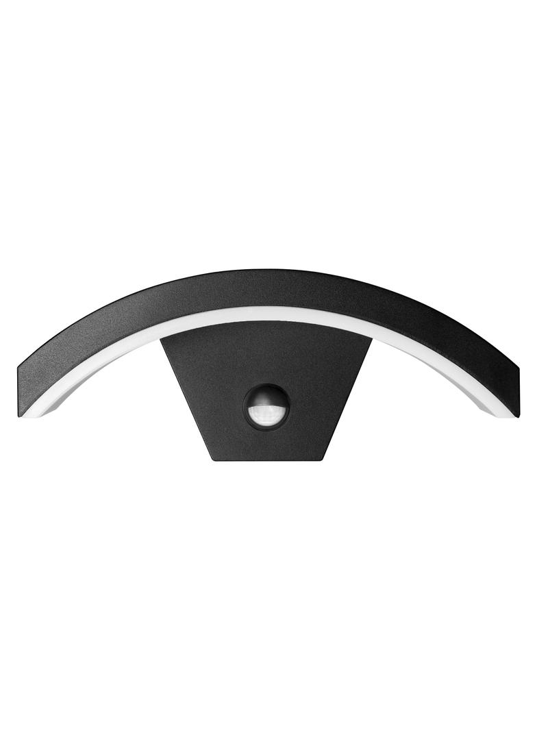 PILEA LED 9W, lampa ogrodowa z czujnikiem PIR, 700lm, IP54, 4000K, czarna AD-OP-6572BLPMR4 ORNO