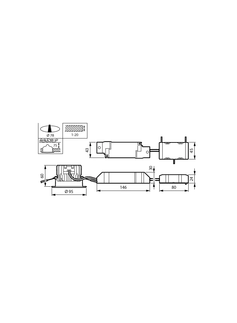 Oprawa sufitowa Downlight typu Spot LED 12W 1280lm IP20/44 3000K barwa ciepła ściemnialna LED12-WB-/
