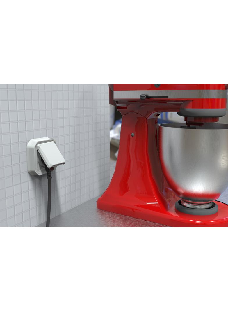 NOWE PLEXO - GNIAZDO 2P+Z ZACISKI AUTOMATYCZNE MECHANIZM 16 A - 250 V~ BIAŁE