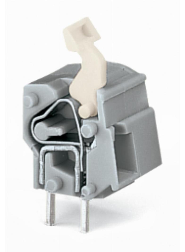 złączka do płytek drukowanych ciemnoszara raster 10/10,16 mm