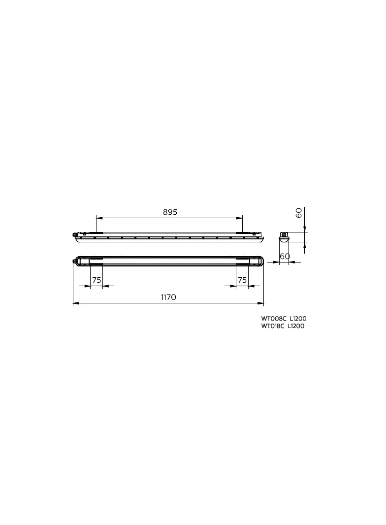Oprawa hermetyczna PILA WT008C 36W 4000lm IP65 4000K barwa neutralna 40S/ 840 PSU 120cm CLASSIC PHIL